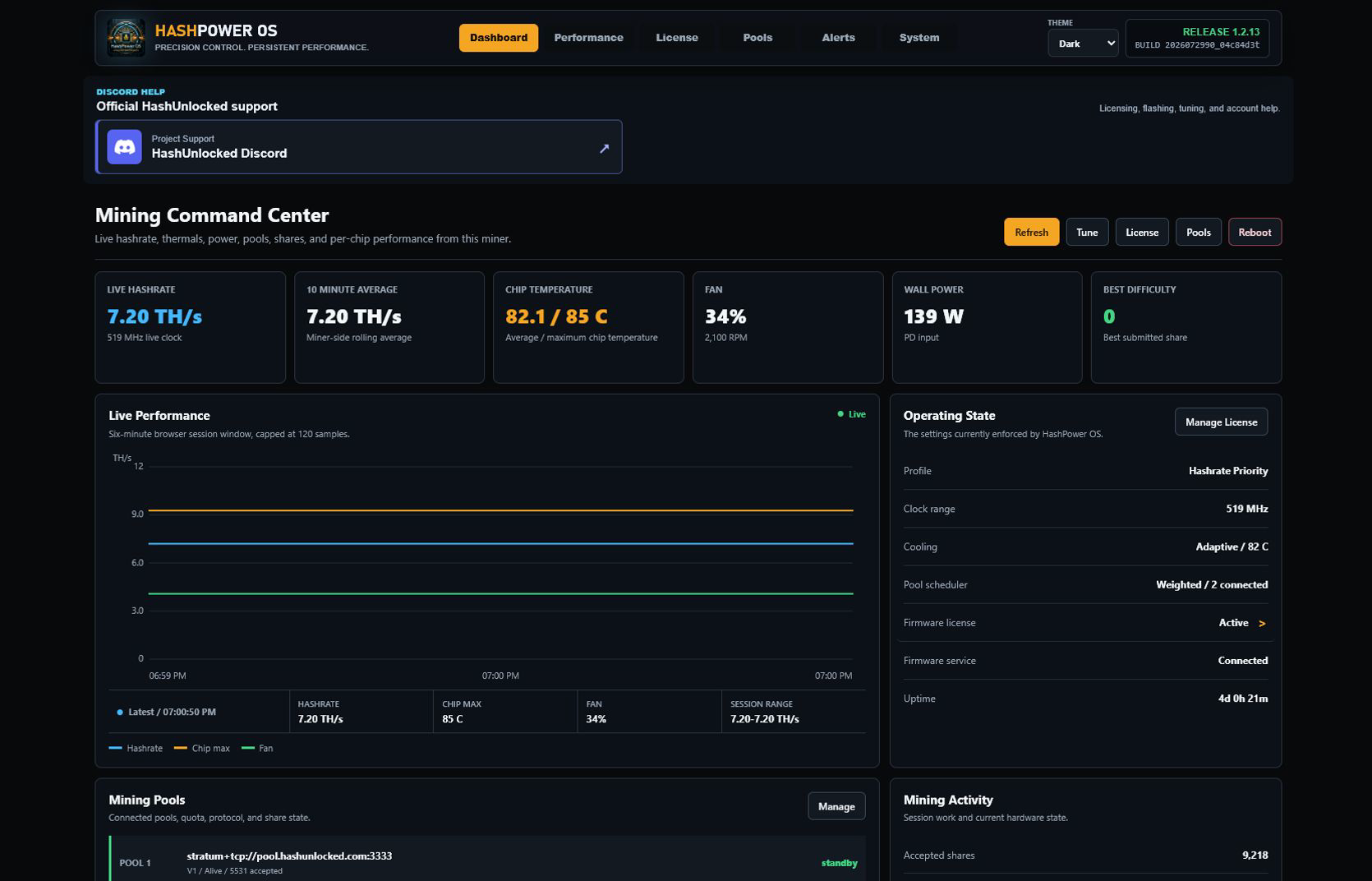 Mining Command Center screenshot
